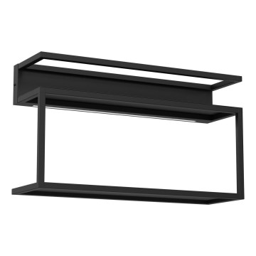 Zidna polica sa LED osvetljenjem SHELF 33x60 cm crna