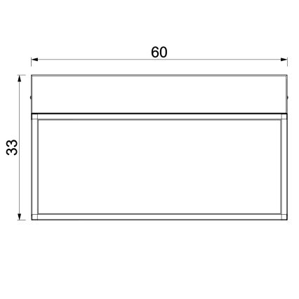 Zidna polica sa LED osvetljenjem SHELF 33x60 cm crna