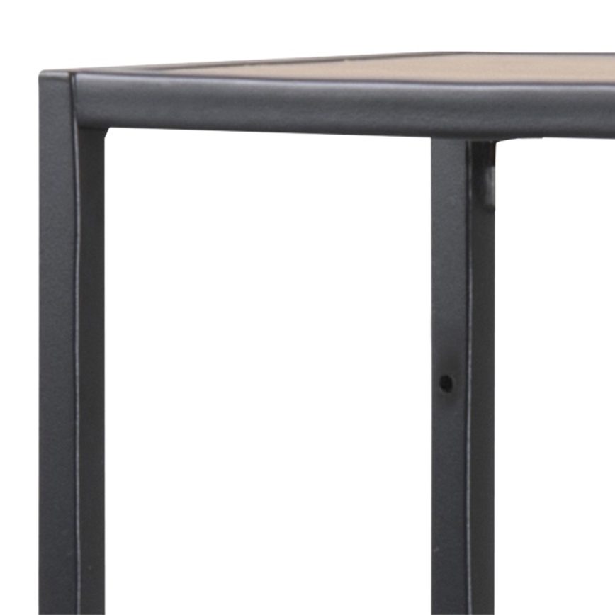 Zidna polica SARON hrast/crna