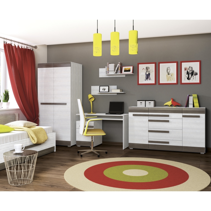 Zidna polica SARPA 23x92 cm bela