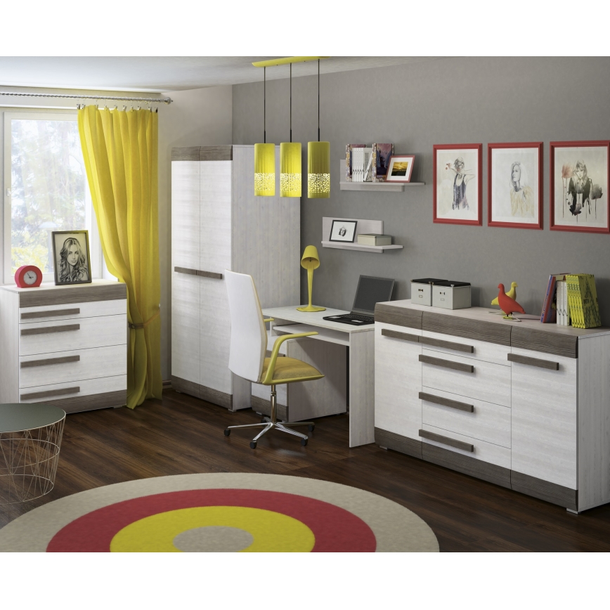 Zidna polica SARPA 23x92 cm bela