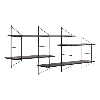 Zidna polica TOCO 191x79 cm crna
