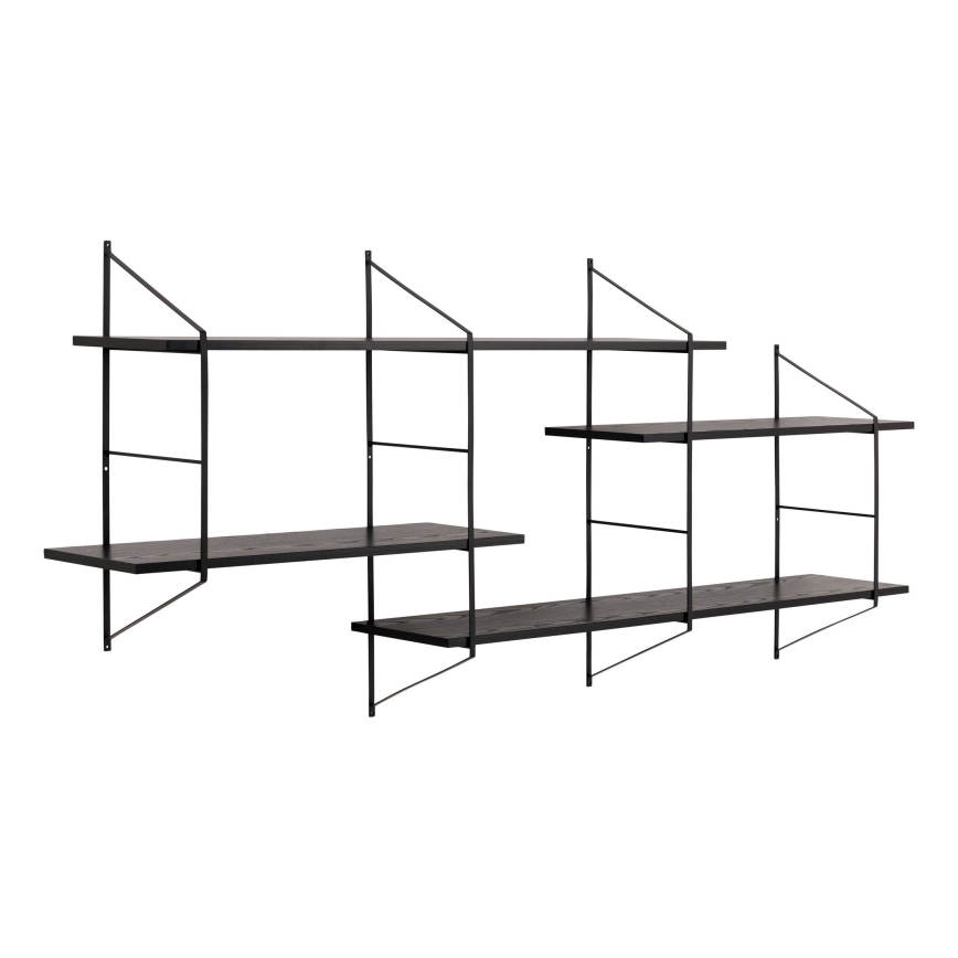 Zidna polica TOCO 191x79 cm crna