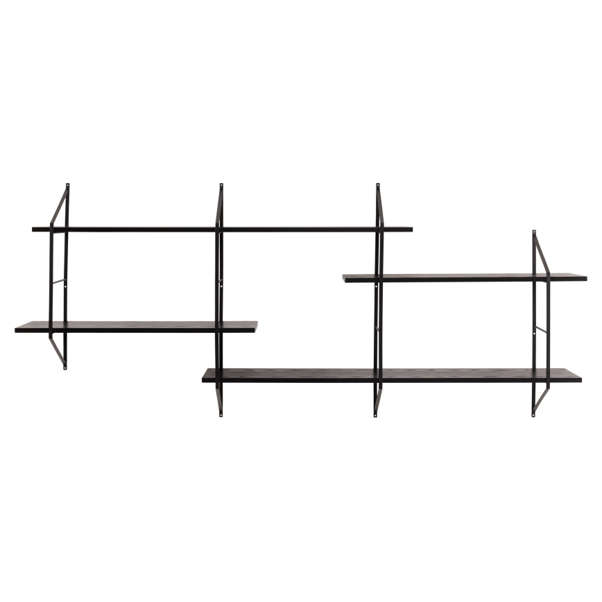 Zidna polica TOCO 191x79 cm crna