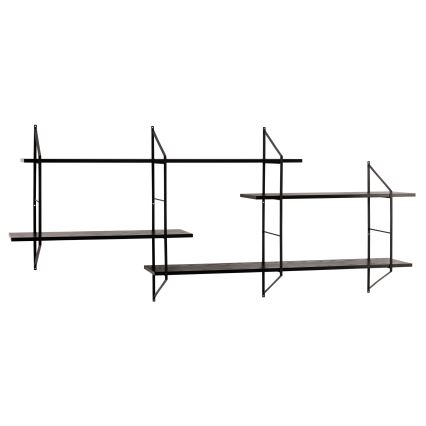 Zidna polica TOCO 191x79 cm crna