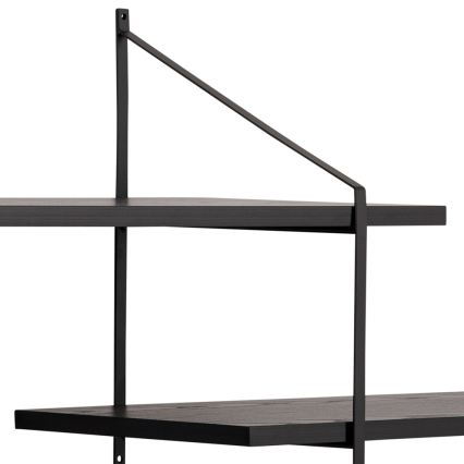 Zidna polica TOCO 191x79 cm crna