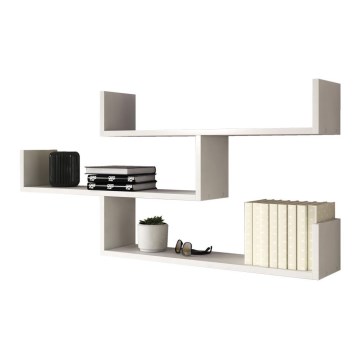 Zidna polica TRIO 119x55x18 cm bela