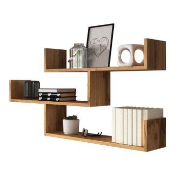 Zidna polica TRIO 55x119 cm hrast Wotan