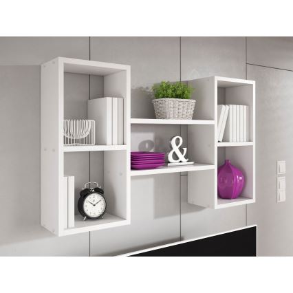 Zidna polica TRIO 60x102 cm bela