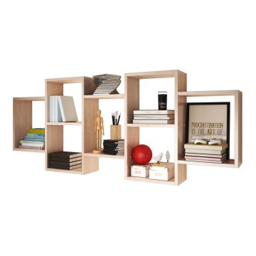 Zidna polica TRIO 65x161 cm, dekor dub sonoma