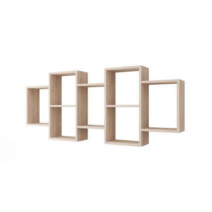 Zidna polica TRIO 65x161 cm, dekor dub sonoma