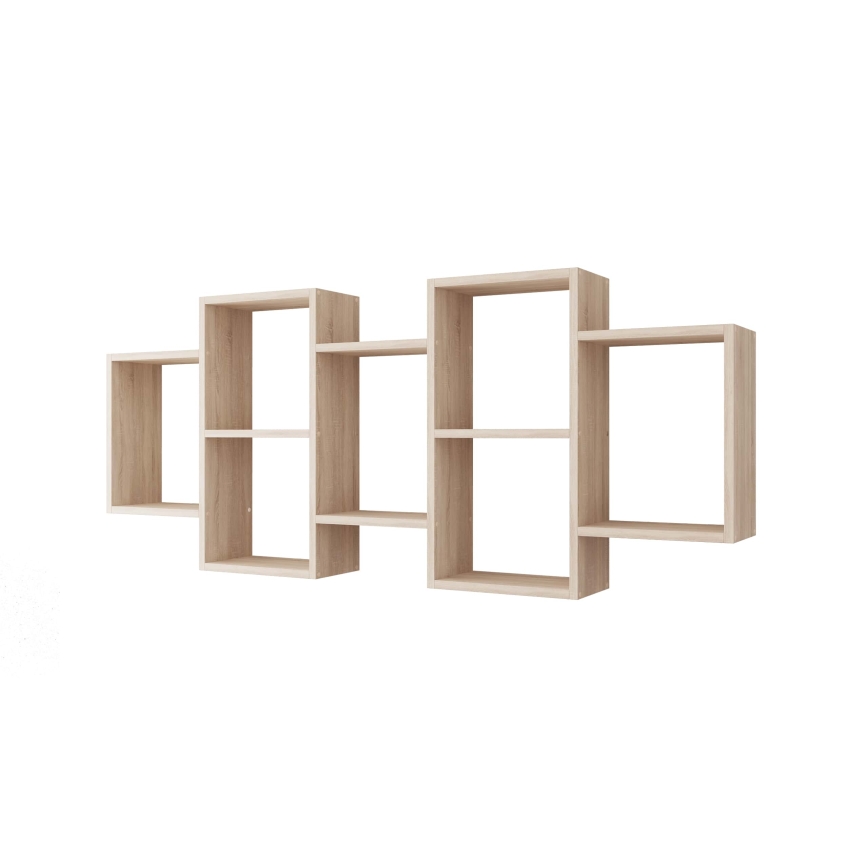 Zidna polica TRIO 65x161 cm, dekor dub sonoma