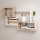 Zidna polica TRIO 87x54x18 cm hrast sonoma/bela