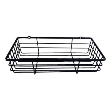 Zidna polica za tuš 12x25 cm crna