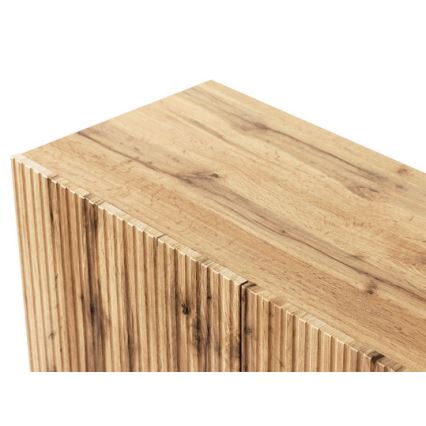 Zidna polica + zidno ogledalo u dekoru hrast Wotan