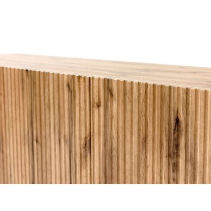 Zidna polica + zidno ogledalo u dekoru hrast Wotan