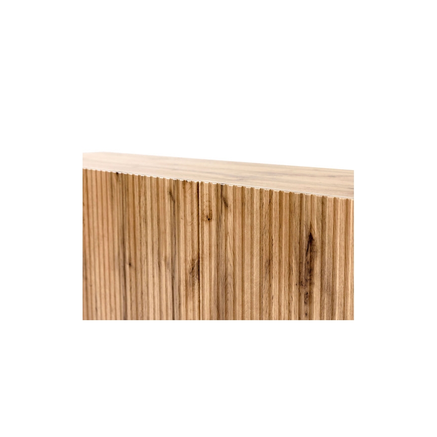 Zidna polica + zidno ogledalo u dekoru hrast Wotan