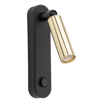 Zidna reflektorska lampa ENZO 1xG9/8W/230V crna/zlatna