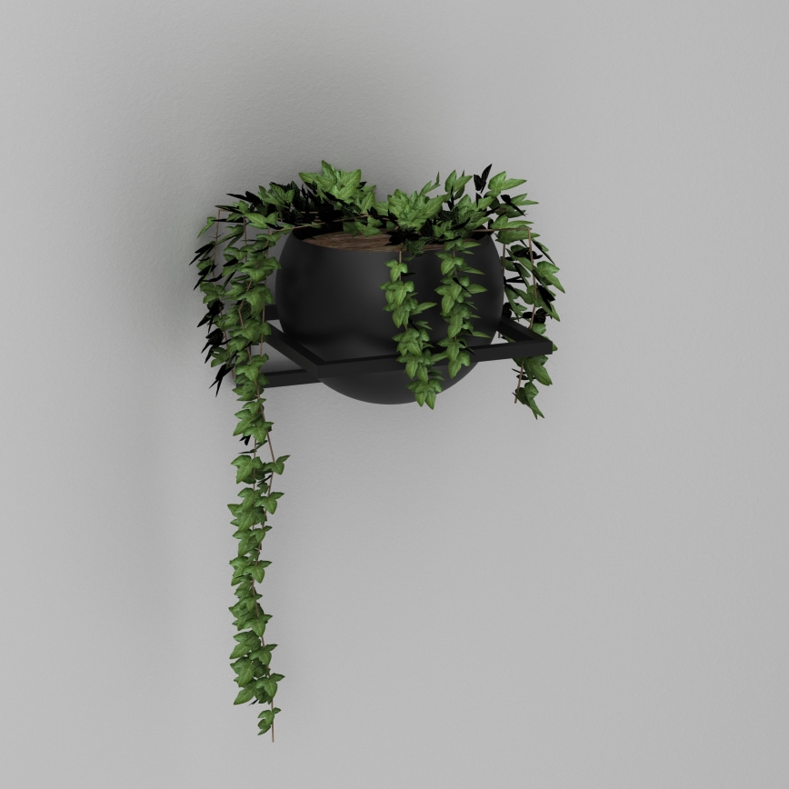 Zidna saksija 27x29 cm crna