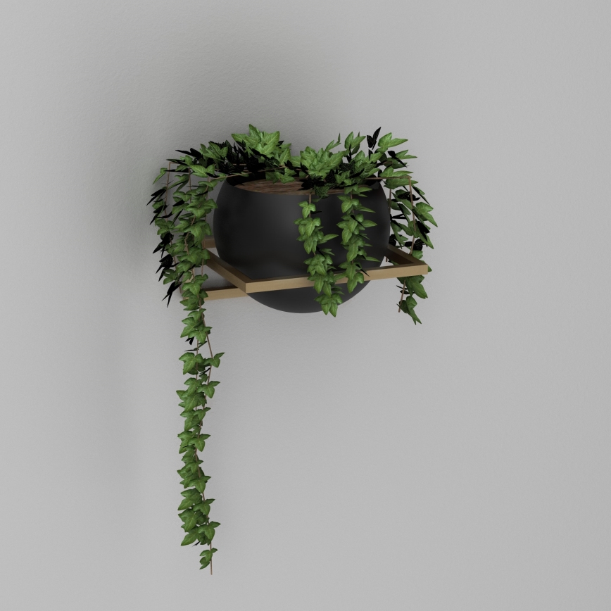 Zidna saksija 27x29 cm zlatna