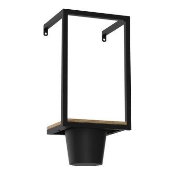 Zidna saksija 38x18 cm, crna