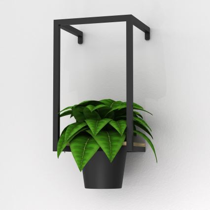 Zidna saksija 38x18 cm, crna