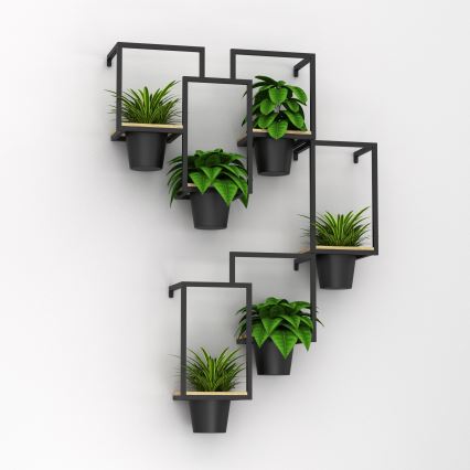 Zidna saksija 38x18 cm, crna