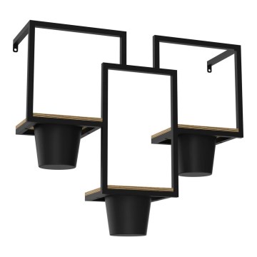 Zidna saksija 46x53 cm crna