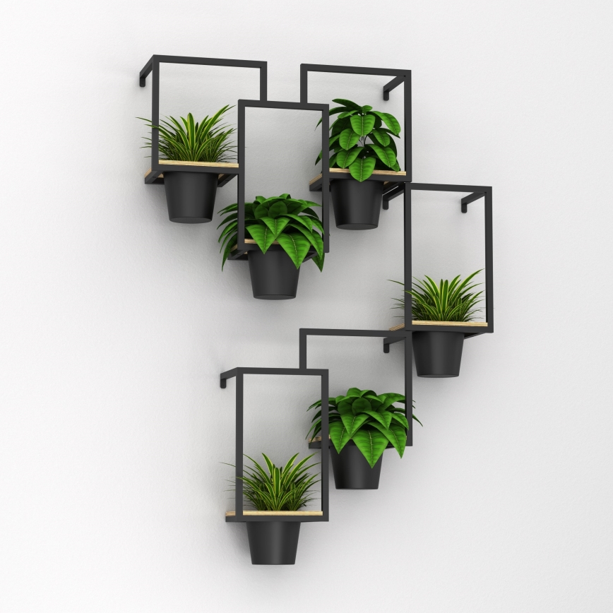 Zidna saksija 46x53 cm crna