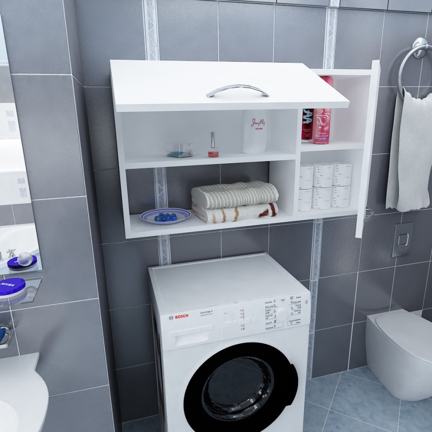 Zidna skrinjica AKASYA 52x90 cm, bela