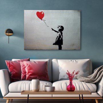 Zidna slika na platnu 50x70 cm, crna/siva