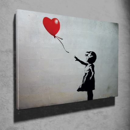 Zidna slika na platnu 50x70 cm, crna/siva