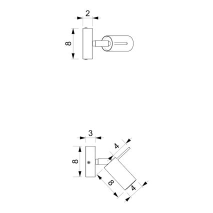 Zidna spot lampa PRESTON 1xGU10/MR11/40W/230V bela/zlatna