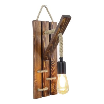 Zidna svetiljka AHSAP 1xE27/40W/230V borovina orah