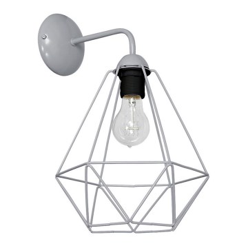 Zidna svetiljka BASKET 1xE27/60W/230V siva