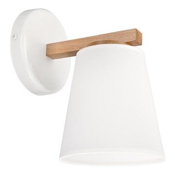 Zidna svetiljka ELLIE 1xE27/15W/230V bela/hrast