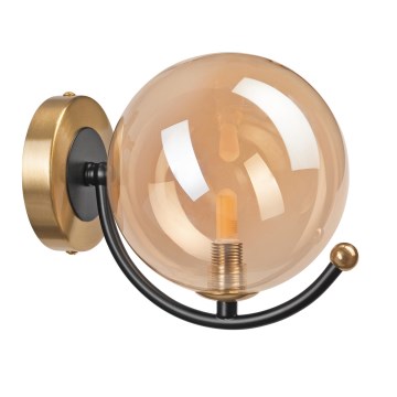 Zidna svetiljka GEORGIA 1xE14/5W/230V zlatna/zadimljeno bež