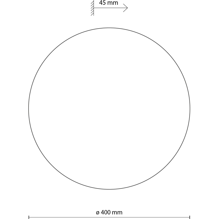 Zidna svetiljka LUNA 4xG9/8W/230V, prečnik 40 cm, bela