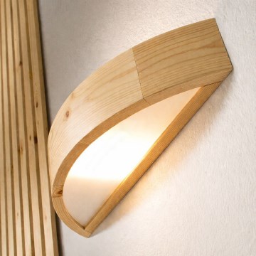 Zidna svetiljka NATURAL 1xE27/60W/230V borovina/bež