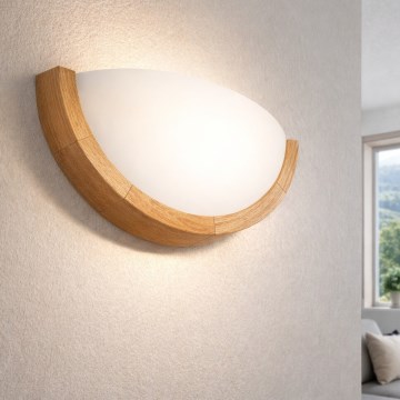Zidna svetiljka OAK SLIM 1xE27/60W/230V hrast