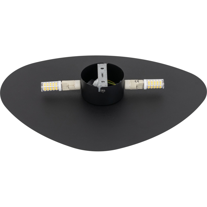Zidna svetiljka STONE 2xG9/8W/230V 30x39 cm crna