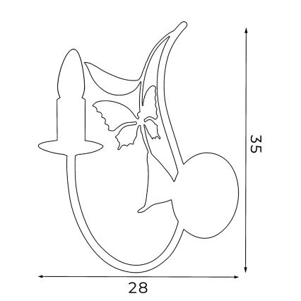 Zidna svetiljka SUMMER 1xE14/60W/230V