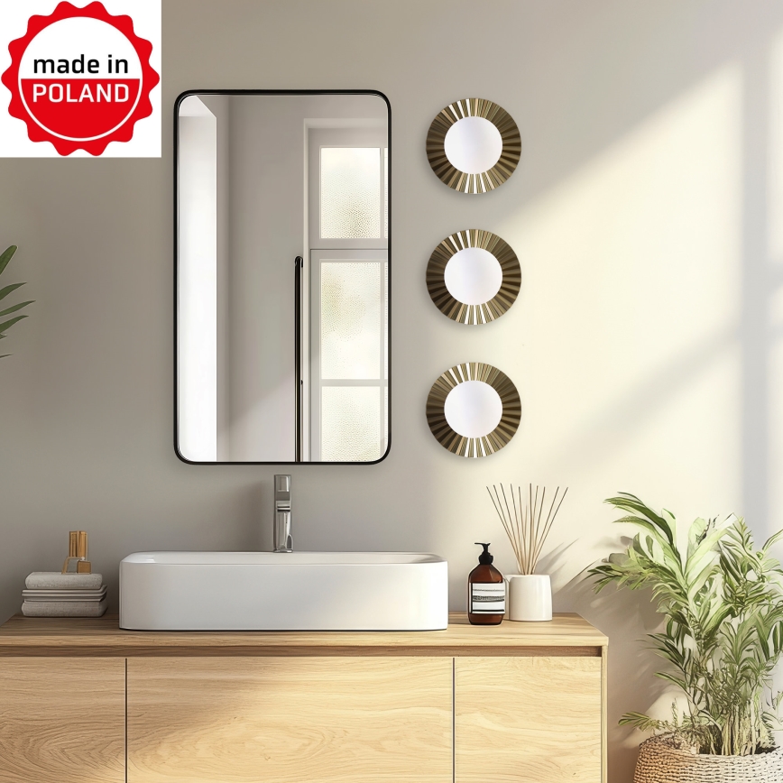 Zidna svetiljka SUNPLISS 1xG9/10W/230V, prečnik 20 cm, zlatna/krem