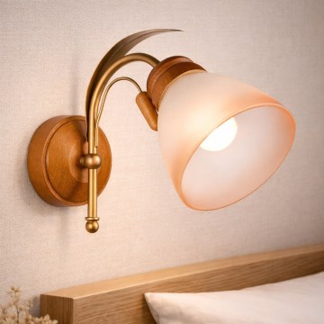 Zidna svetiljka TULIPAN 1xE27/60W/230V bukva