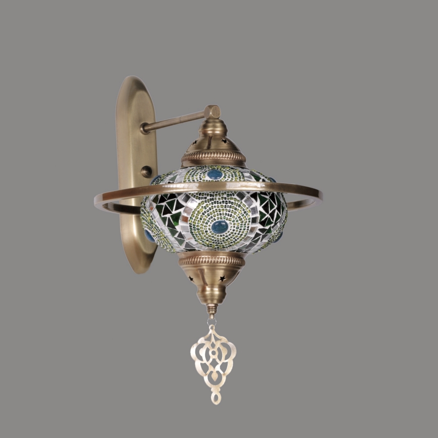 Zidna svetiljka YENI 1xE27/40W/230V bronzana