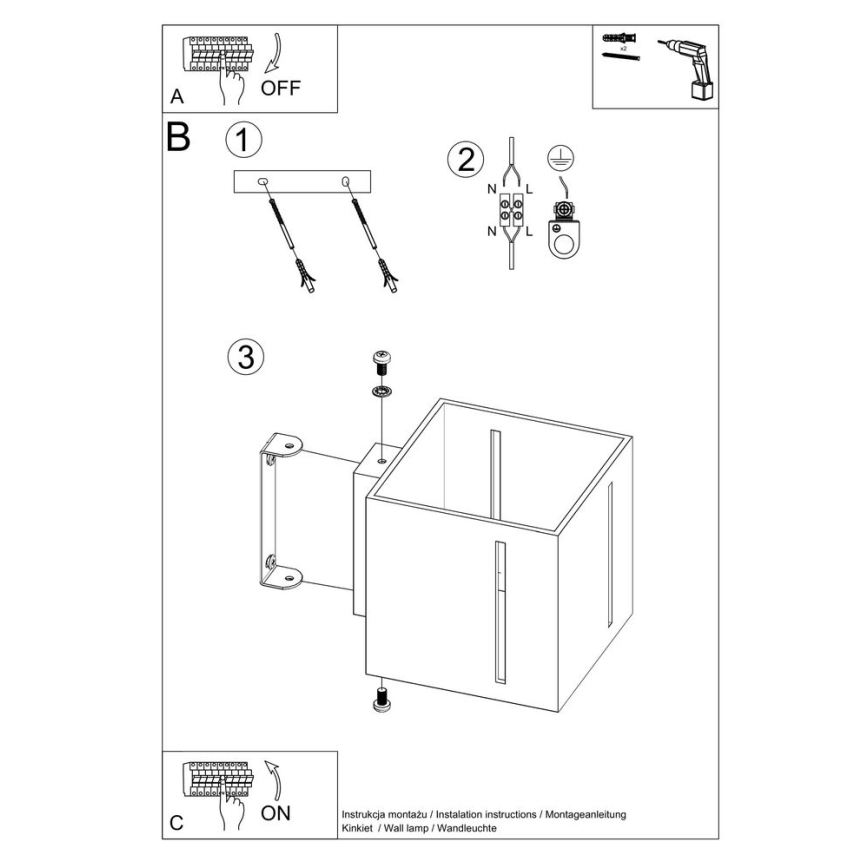 Zidna svjetiljka PIXAR 1xG9/40W/230V