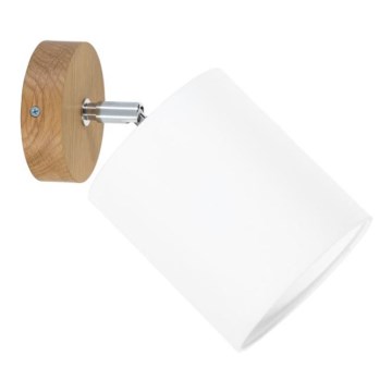 Zidna usmerena svetiljka APRILLIA 1xE27/25W/230V hrast/bela