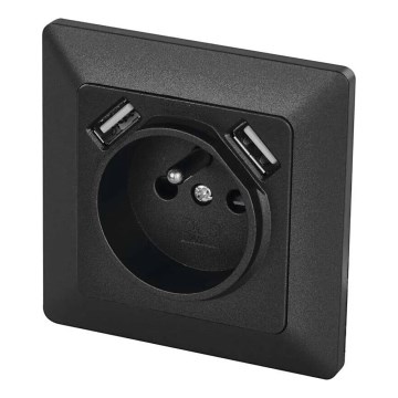 Zidna utičnica sa USB priključkom 250 V/16 A, antracit