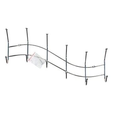 Zidna vešalica 13,5x44,5 cm, sjajni hrom, talasasti dizajn