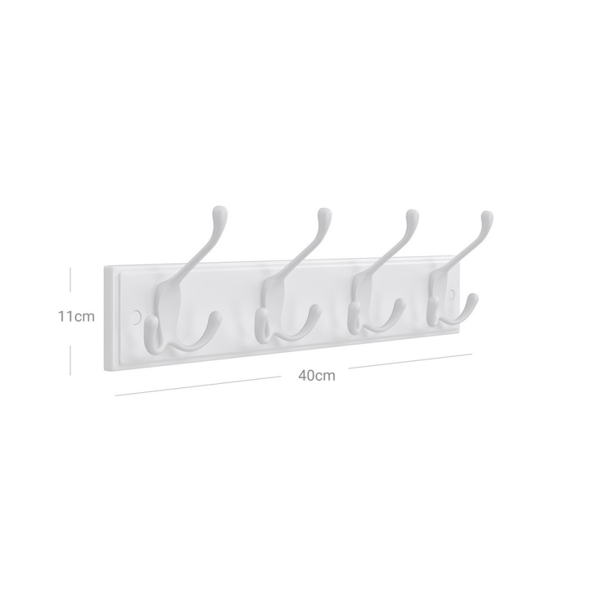 Zidna vešalica KATE 40x11x7 cm bela